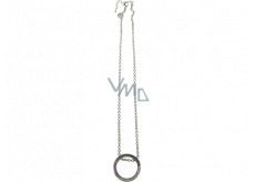 Silberne Halskette mit Anhänger Kreis 46 cm