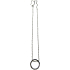 Silberne Halskette mit Anhänger Kreis 46 cm
