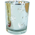 Glaskerzenhalter mit silbernen Flocken 7 cm