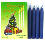 Romantische Licht Weihnachtskerze Box Brennen 90 Minuten Blau 12 Stück