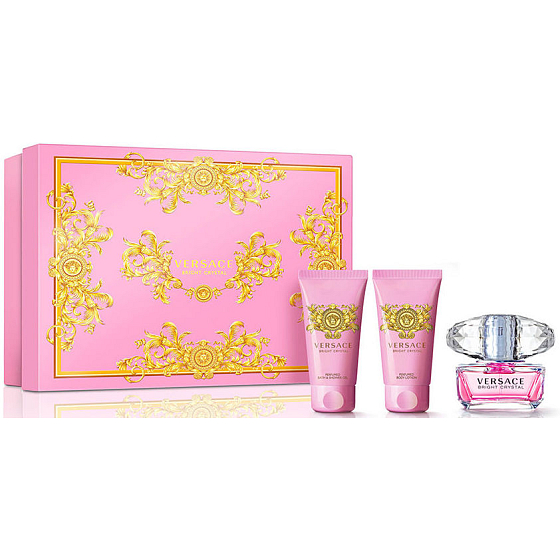Versace Bright Crystal Eau de Toilette für Frauen 50 ml + Körperlotion 50 ml + Duschgel 50 ml, Geschenkset 2016