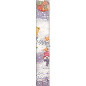 Ditipo Geschenkpapier 70 x 200 cm Weihnachten Lila Schneemänner