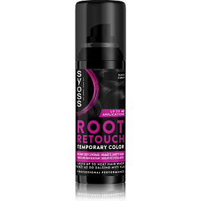 Syoss Root Retouch Spray zur temporären Abdeckung von Ansatzfarben Schwarz, 120 ml
