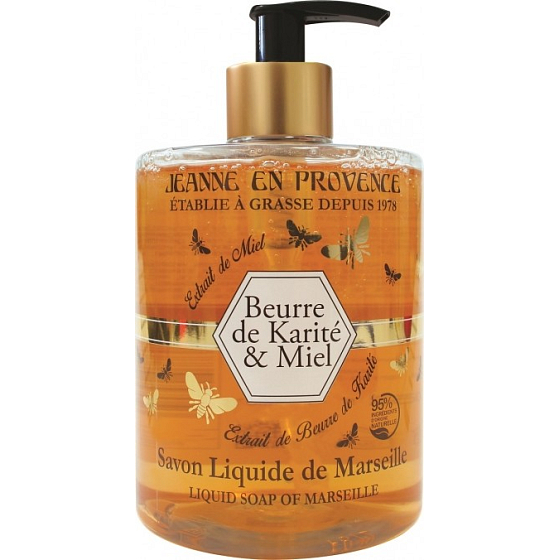 Jeanne und Provence Beurre de Karité & Miel Shea Butter und Honig Flüssigseifenspender 500 ml
