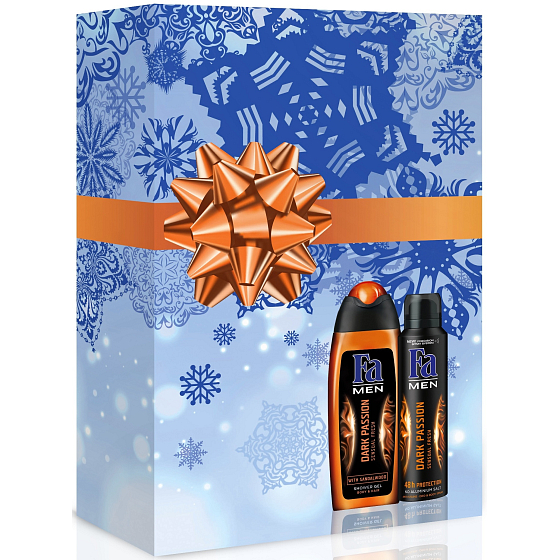 Fa Men Dark Passion Duschgel 250 ml + Dark Passion Deodorant Spray für Männer 150 ml, Kosmetikset