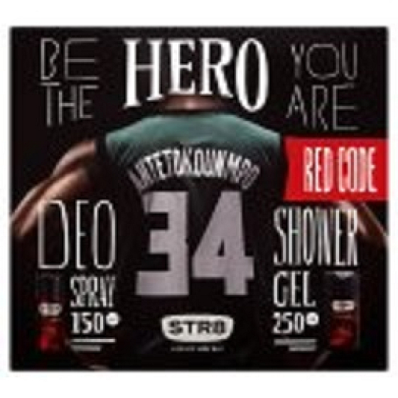 Str8 Red Code Deodorant Spray für Männer 150 ml + Duschgel 250 ml, Kosmetikset
