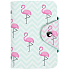 Albi Kartenhalter mit Bolzenverschluss Flamingos 7,5 x 10,7 x 2,5 cm