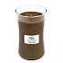 WoodWick Amber & Incense - Duftkerze mit Ambergris und Weihrauch mit Holzdocht und Deckelglas groß 609 g