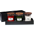 WoodWick Crimson Berries - Spiced Cranberries + Frasier Fir - Fir + White Teak - White Teak Weihnachtskerze Geschenkset mit Holzdocht und Deckelglas klein 3 x 85 g