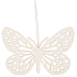 Weißer Holzschmetterling zum Aufhängen 8 cm