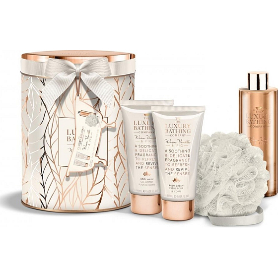 Grace Cole Spa Luxe Badeschaum 250 ml + Körperlotion 150 ml + Duschgel 150 ml + Waschlappen + Blechdose, Kosmetikset
