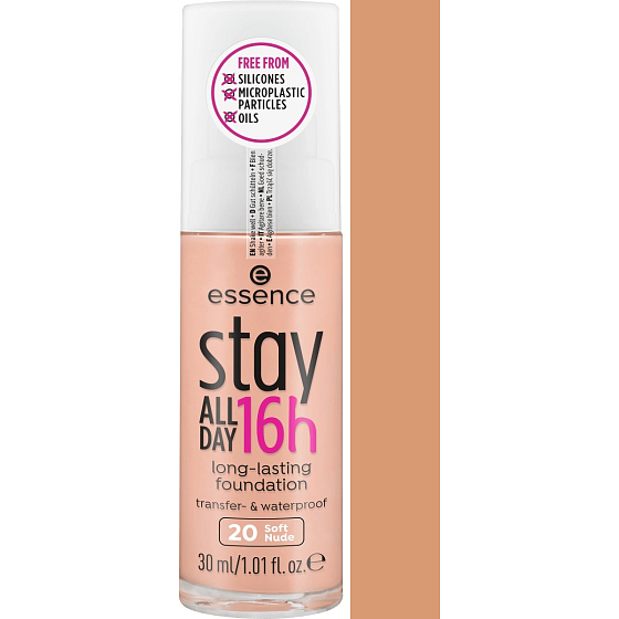 Essence Stay All Day 16h Long-lasting Foundation Make-up 20 Soft Nude 30 ml