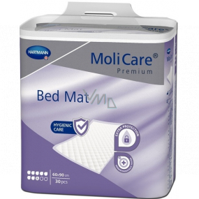 MoliCare Bettmatte 60 x 90 cm, 8 Tropfenpolster zum Schutz des Bettes und der Bettwäsche 30 Stück