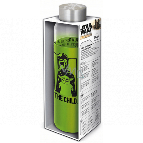 Degen Merch Star Wars - Mandalorian Glasflasche mit Silikonhülle 585 ml