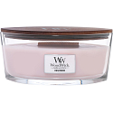 WoodWick Rosewood - Duftkerze aus Rosenholz mit breitem Holzdocht und Schiffsdeckel aus Glas 453 g