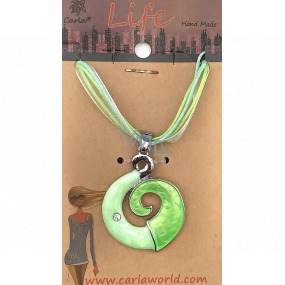 Albi-Schmuck Halskette Spirale grün 1 Stück