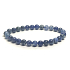 Sodalith-Armband elastisch Naturstein, Kugel 6 mm / 16 - 17 cm, Stein Kommunikation