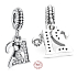 Charme Sterling Silber 925 21 Jahre Liebe, 2in1 Jahrestag Armband Anhänger