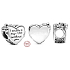 Charme Sterling Silber 925 Herz mit Schleife in der Liebe, Perle auf Armband Liebe