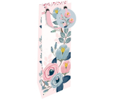 Nekupto Papier Geschenktüte für Flasche 12,5 x 32,5 x 8 cm Blumen