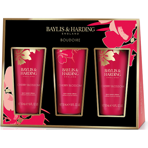 Baylis & Harding Kirschblüten-Handcreme 3 x 50 ml, Kosmetikset für Frauen