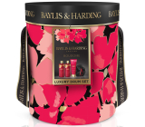 Baylis & Harding Kirschblüten Duschcreme 300 ml + Körperlotion 200 ml + Badeschaum 300 ml + Badeschwamm, Kosmetikset für Frauen