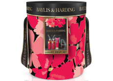 Baylis & Harding Kirschblüten Duschcreme 300 ml + Körperlotion 200 ml + Badeschaum 300 ml + Badeschwamm, Kosmetikset für Frauen
