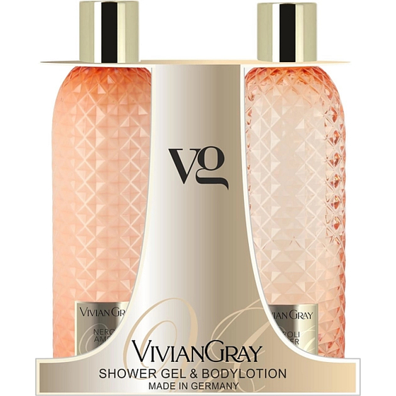 Vivian Gray Neroli und Ambra Luxus-Duschgel 300 ml + Luxus-Körperlotion 300 ml, Kosmetikset