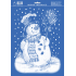 Bogen Weihnachtsaufkleber, Fensterfolie ohne Kleber Schneemann 50 x 35 cm