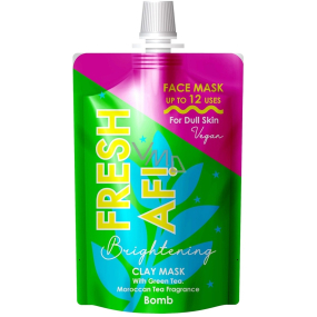 Bomb Cosmetics Fresh Af! aufhellende Gesichtsmaske aus grünem Tee und Tonerde 50 ml