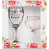 Albi Set Weinglas und Armband rosa 220 ml