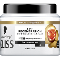 Schwarzkopf Gliss Total Repair Regenerationsmaske 4in1 für trockenes und geschädigtes Haar, 400 ml