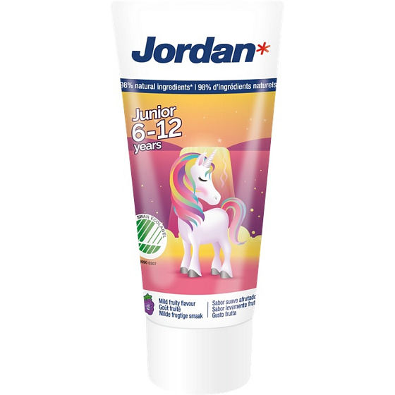 Jordan Junior, zubní pasta pro děti, pro děti 6-12 let, 50 ml