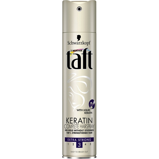 Taft-Keratin Komplettes extra starkes Fixierungs-Haarspray 250 ml