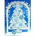 Fensterfolie ohne Leimbaum Silber Glitterbogen 30 x 20 cm