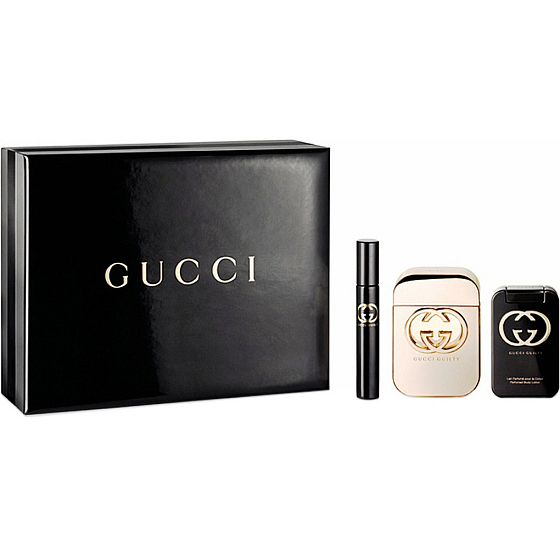 Gucci Guilty Eau de Toilette 75 ml + Körperlotion 100 ml + Eau de Toilette 7,4 ml, Geschenkset