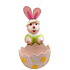 Hase mit einem rosa Korb 12 x 6 cm