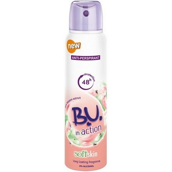 BU In Aktion Antitranspirant Deodorant Spray für weiche Haut für Frauen 150 ml