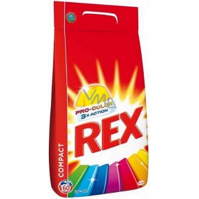 Rex 3x Action Color Pro-Color Pulver zum Waschen von farbiger Wäsche 60 Dosen von 4,5 kg