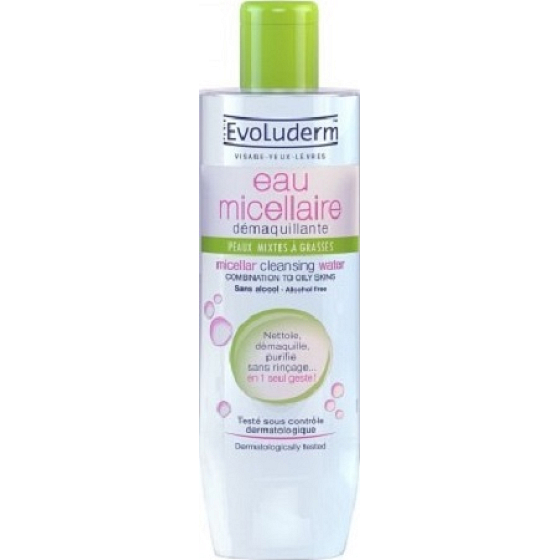 Evoluderm Micellar Cleansing Water 250 ml mizellares Reinigungswasser für fettige und Mischhaut