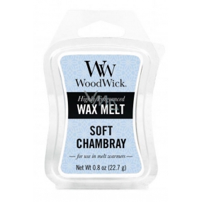 WoodWick Soft Chambray - Reines Leinen-Duftwachs für Aromalampen 22,7 g