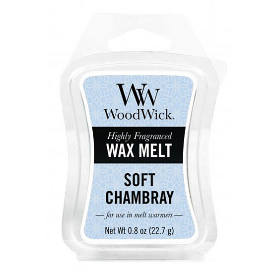 WoodWick Soft Chambray - Reines Leinen-Duftwachs für Aromalampen 22,7 g