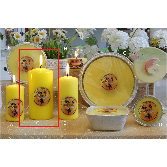 Lima Citronela Mückenschutzkerze duftend gelb Zylinder 70 x 150 mm 1 Stück