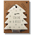 Nekupto Weihnachtskeramikdekoration mit der Aufschrift Happy and Merry 7 x 5 cm