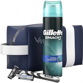Gillette Mach3 Rasierer + Ersatzkopf 2 Stück + Comfort Rasiergel 200 ml + Etue Kosmetikset für Männer