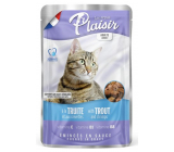 Plaisir Katze mit Forelle und Garnele kompletter Katzenfutterbeutel 100 g