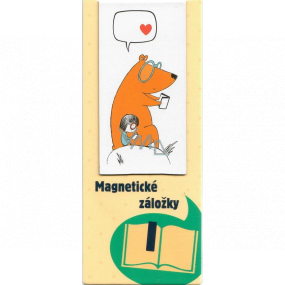 Albi Magnetisches Lesezeichen für das Buch Kleines Mädchen mit einem Bären 8,7 x 4,4 cm
