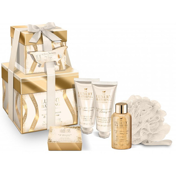 Grace Cole Obsession Duschgel 50 ml + Handcreme 2 x 50 ml + Badeperlen 80 g + Badeschwamm, Kosmetikset
