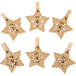 Holzstern auf Zapfen gold 3 cm 6 Stück