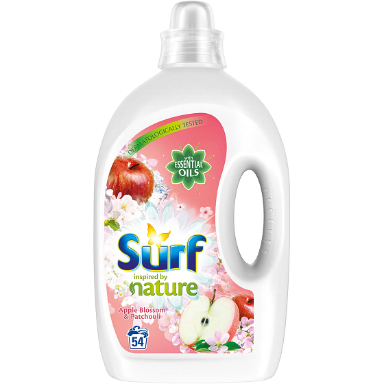 Surf Apple Blossom & Patchouli Gel zum Waschen von Bunt- und Weißwäsche 54 Dosen 2,7 l
